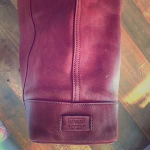 Coach vintage tote bag red